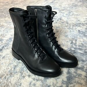 Gianni Bini Black Lace-Up Boots